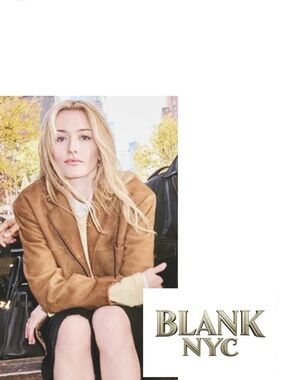 BLANK NYC Suede Double-Breasted Blazer in Pecan Tan Size Small 90’s minimalist